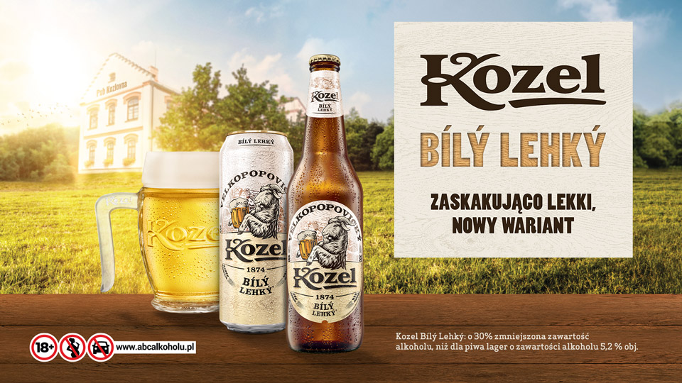 Kozel Bílý Lehký - nowa, lekka alternatywa w portfolio marki Kozel