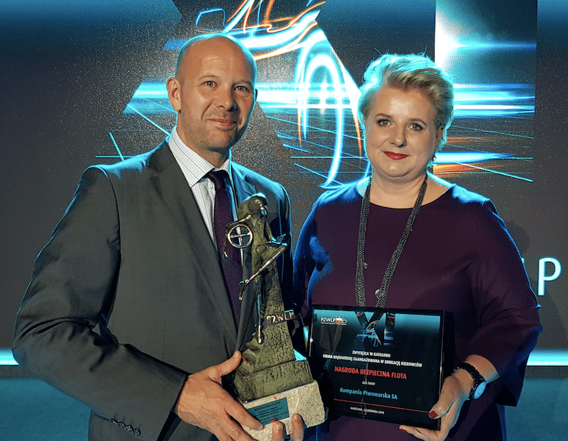 Kompania Piwowarska uhonorowana nagrodą „Bezpieczna Flota”  za kompleksowe działania na rzecz poprawy bezpieczeństwa w ruchu drogowym