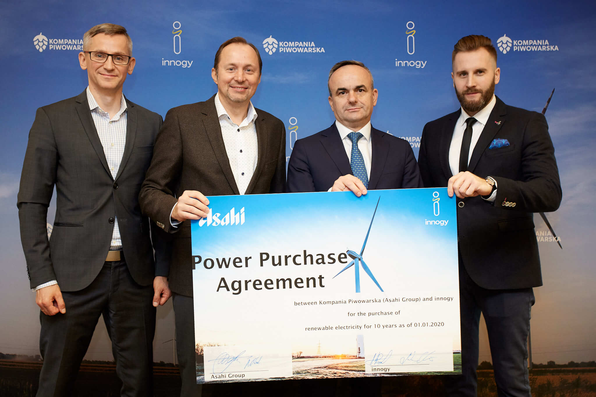 Kompania Piwowarska’s breweries switch to 100% wind electricity thanks to cooperation with innogy.