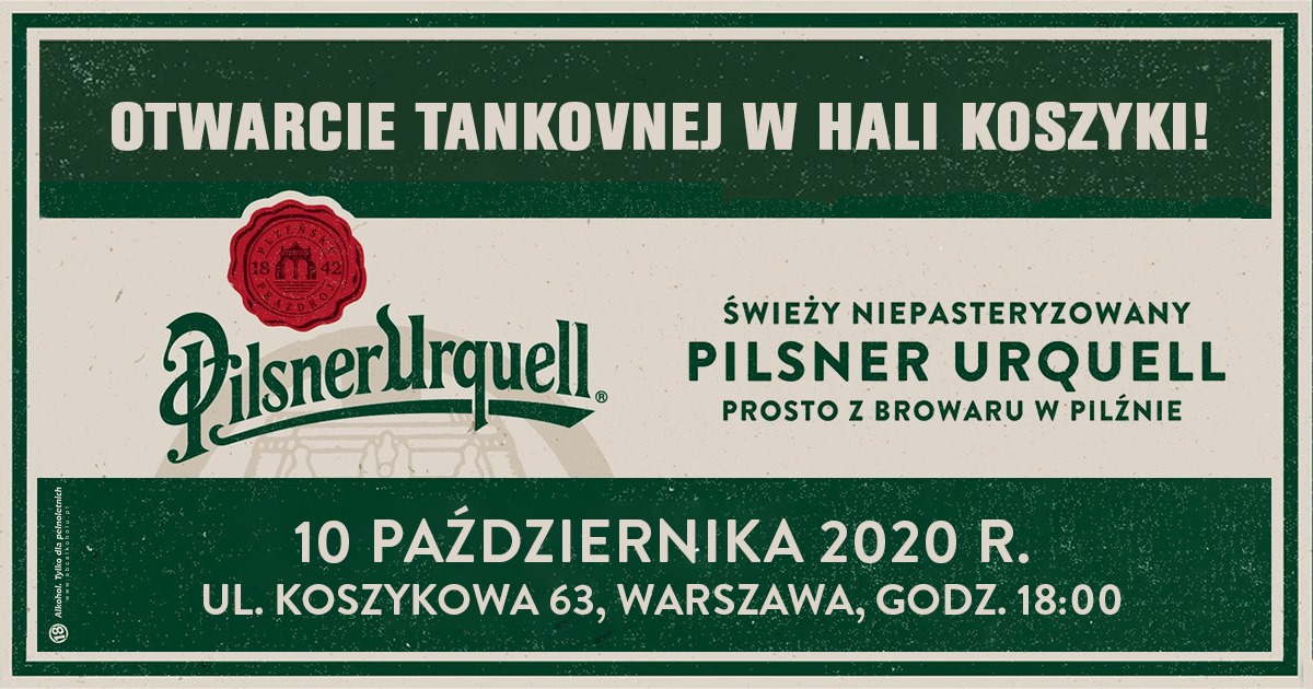 Bar Koszyki kolejną Tankovną Pilsner Urquell! Oficjalna inauguracja drugiej świątyni Pilsnera w Warszawie