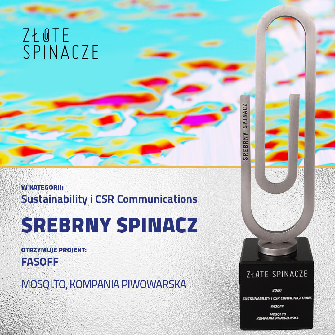 Srebrny Spinacz dla Kompanii Piwowarskiej za projekt FASOFF!