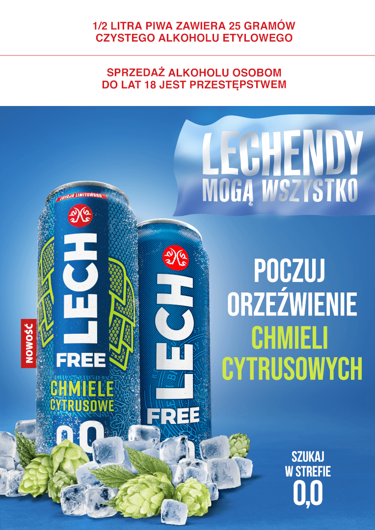 Citrus Hops – novelties full of refreshment from Lech Premium and Lech Free 0.0%