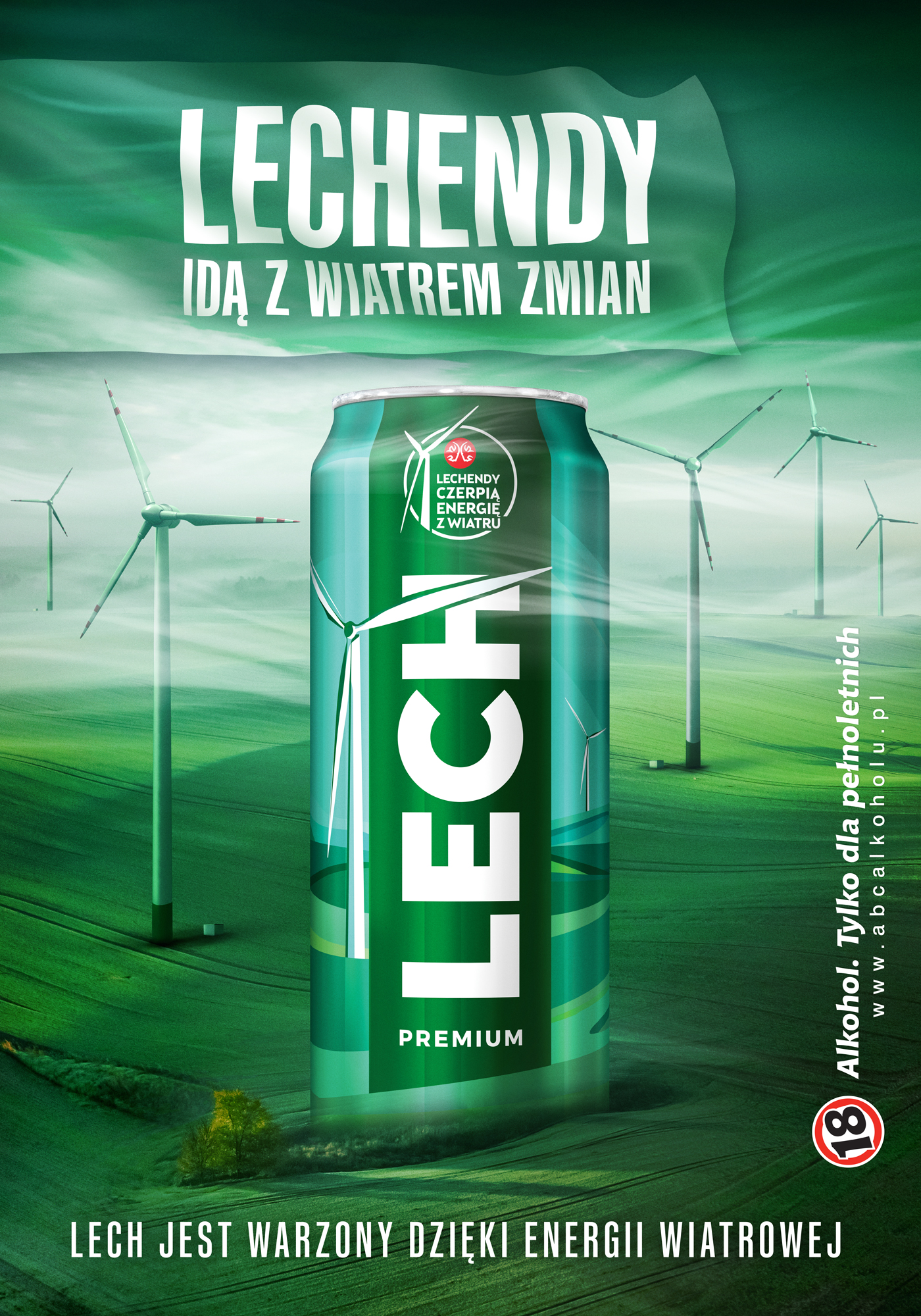 Lechends follow the winds of change! Lech is brewed with the use of wind energy