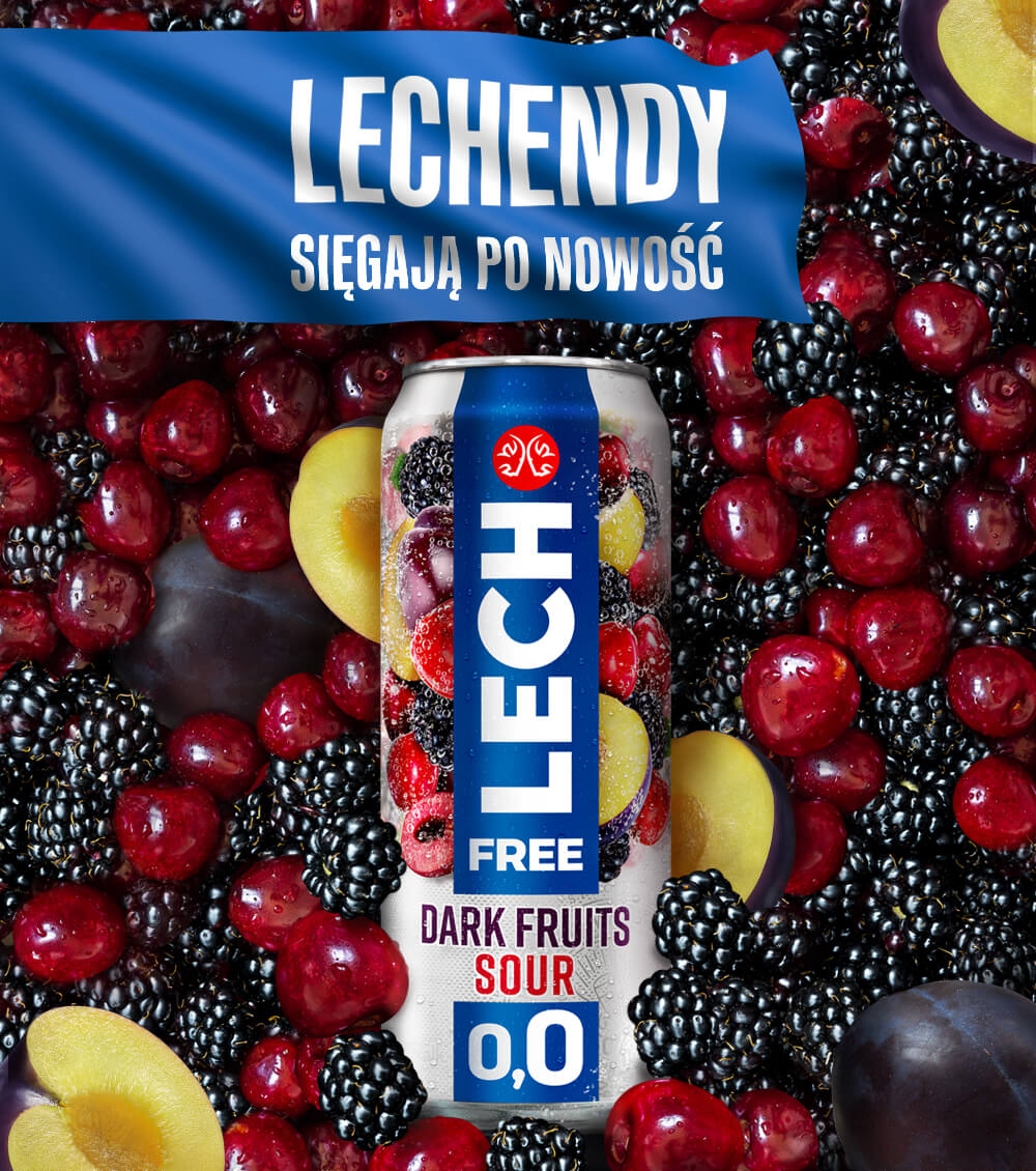 DARK FRUITS SOUR – NEW FLAVOUR FROM LECH FREE 0.0%