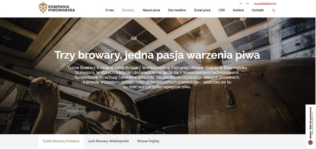 Odświeżone oblicze Kompanii Piwowarskiej online – nowa strona www.kp.pl  już działa!
